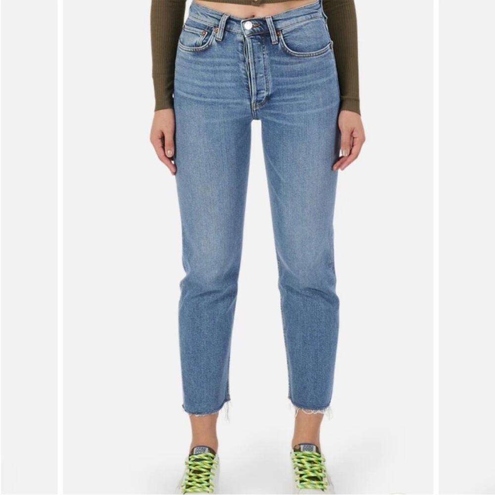 RE/DONE 70s Stove Pipe High‎ Rise Jeans 25